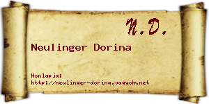 Neulinger Dorina névjegykártya