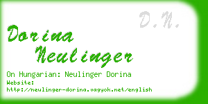 dorina neulinger business card